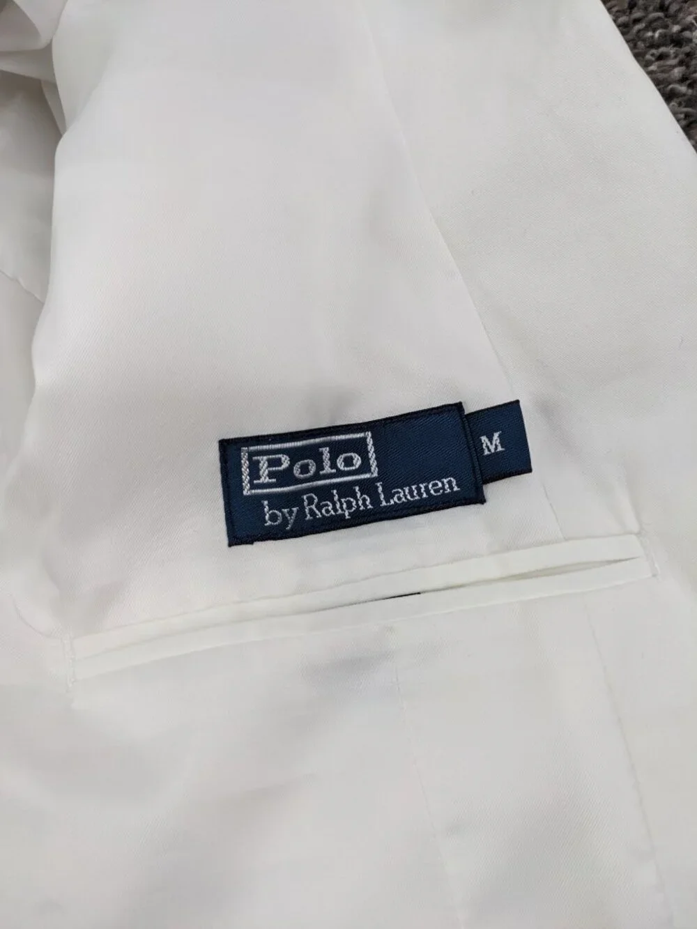 Vintage Polo Ralph Lauren Unstructured Cotton Sport Coat White Mens Medium 40R